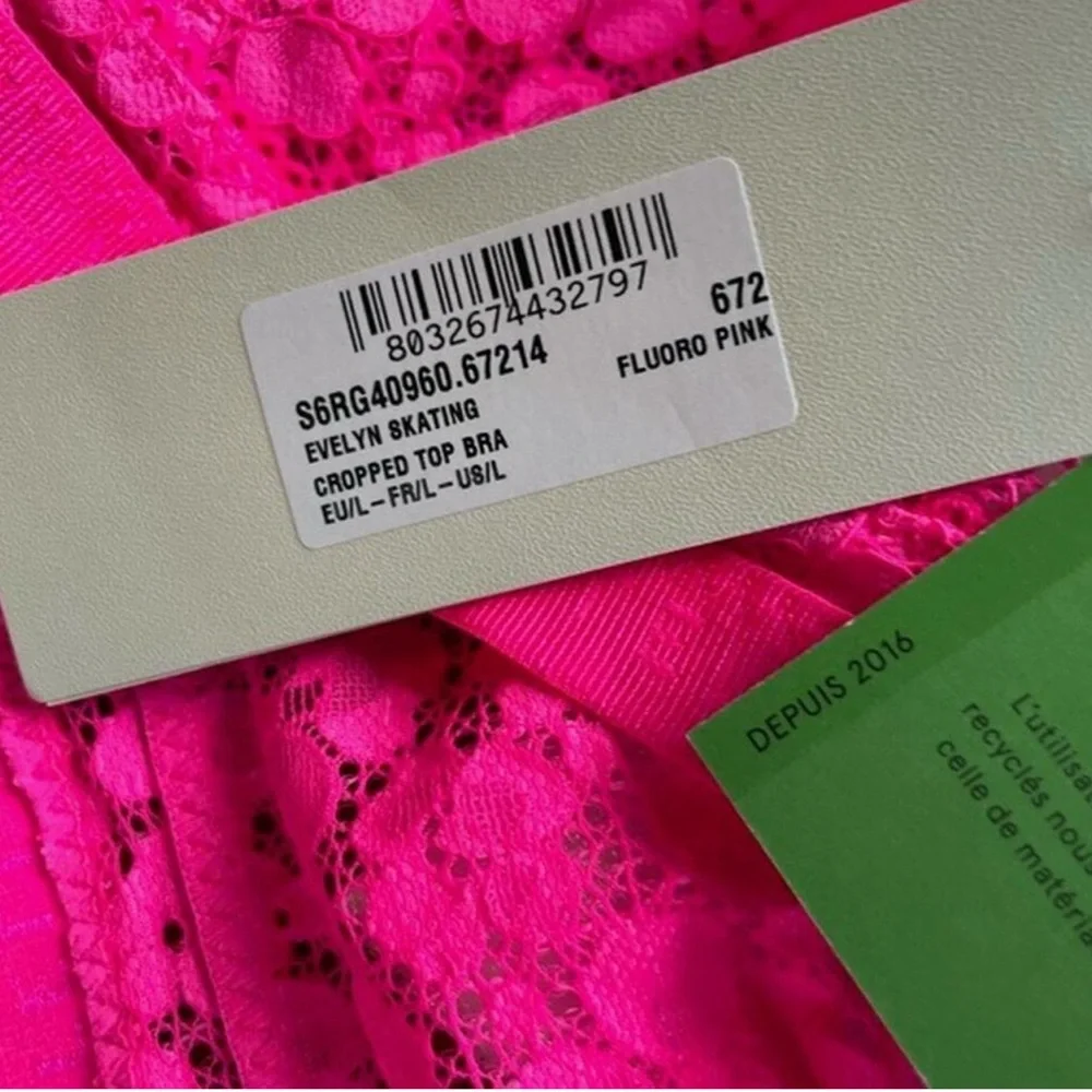 Stella McCartney Fuchsia Lace Bralette